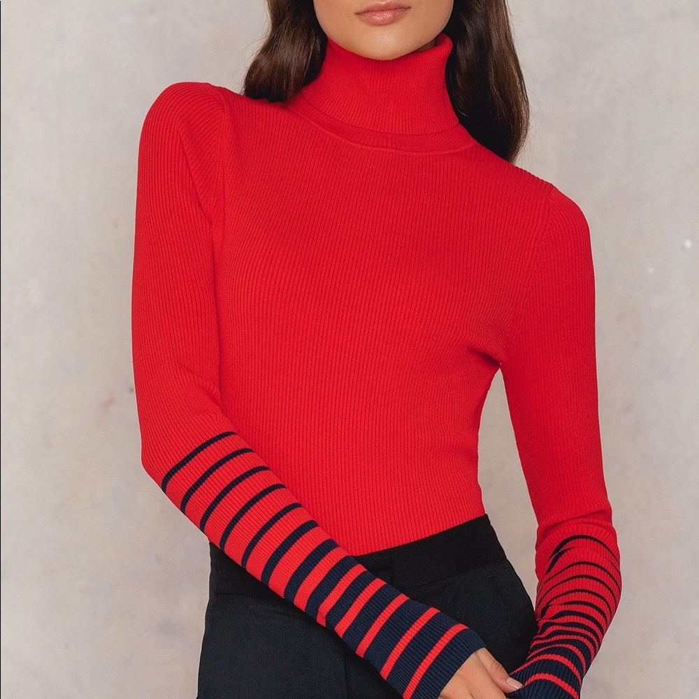 Gigi Hadid X Tommy Hilfiger Red Turtle Neck